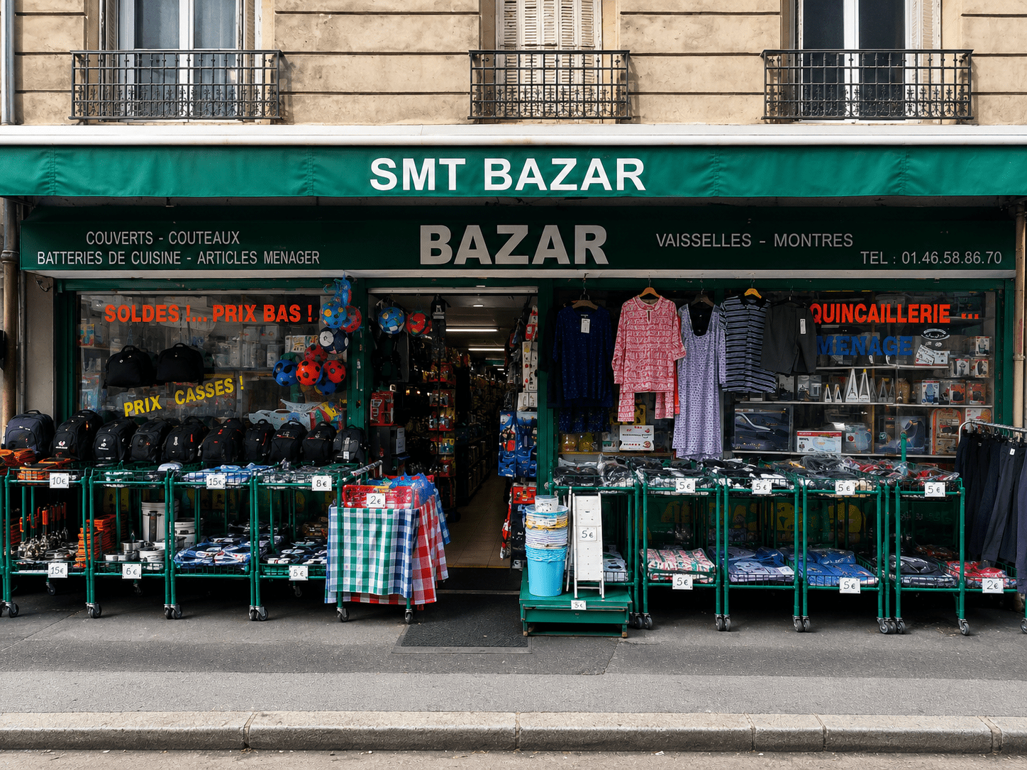 SMT Bazar, magasin d’articles de cuisine et bazar à Ivry-sur-Seine.