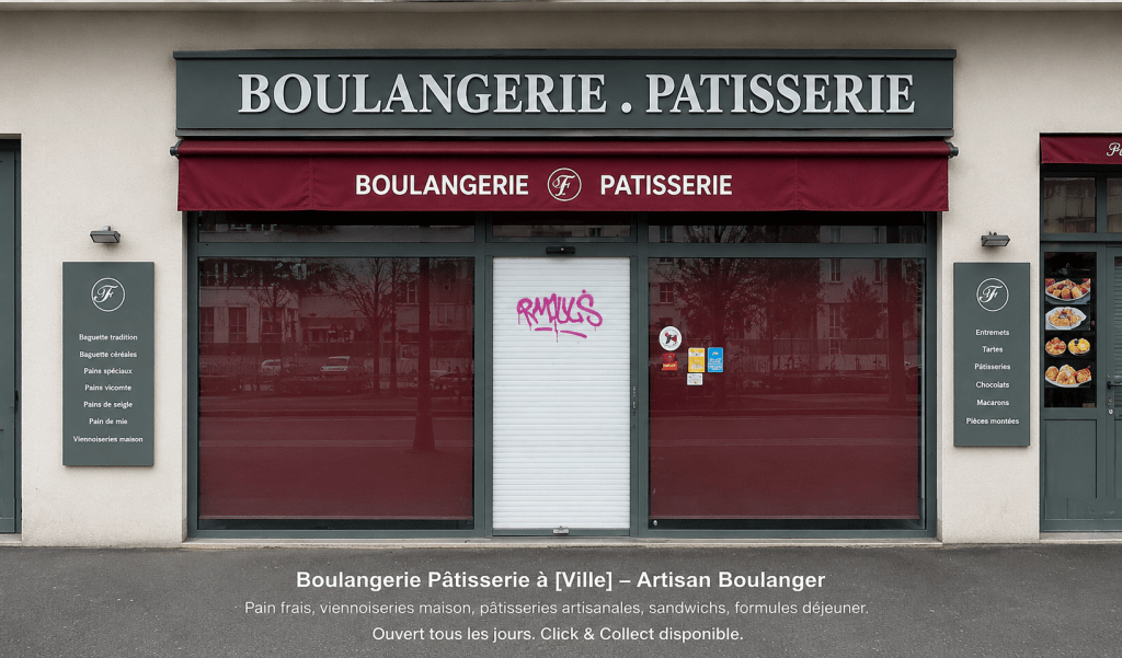 Boulangerie pâtisserie artisanale à Ivry-sur-Seine – Vue de face