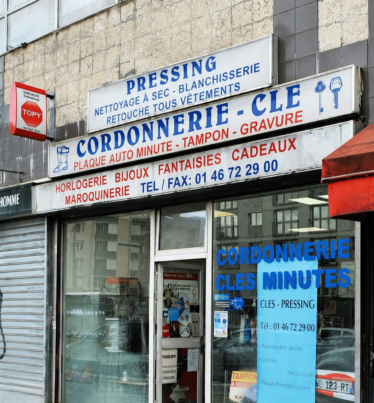 Eric Cordonnerie propose réparation de chaussures, reproduction de clés, gravure et pressing à Vitry-sur-Seine.