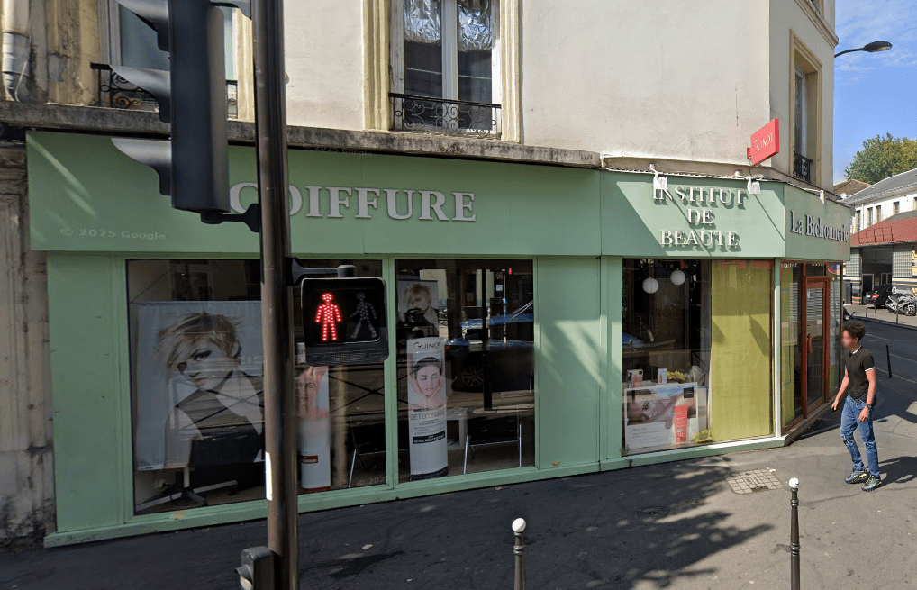 Façade de La Bichonnerie, institut de beauté et salon de coiffure à Ivry-sur-Seine