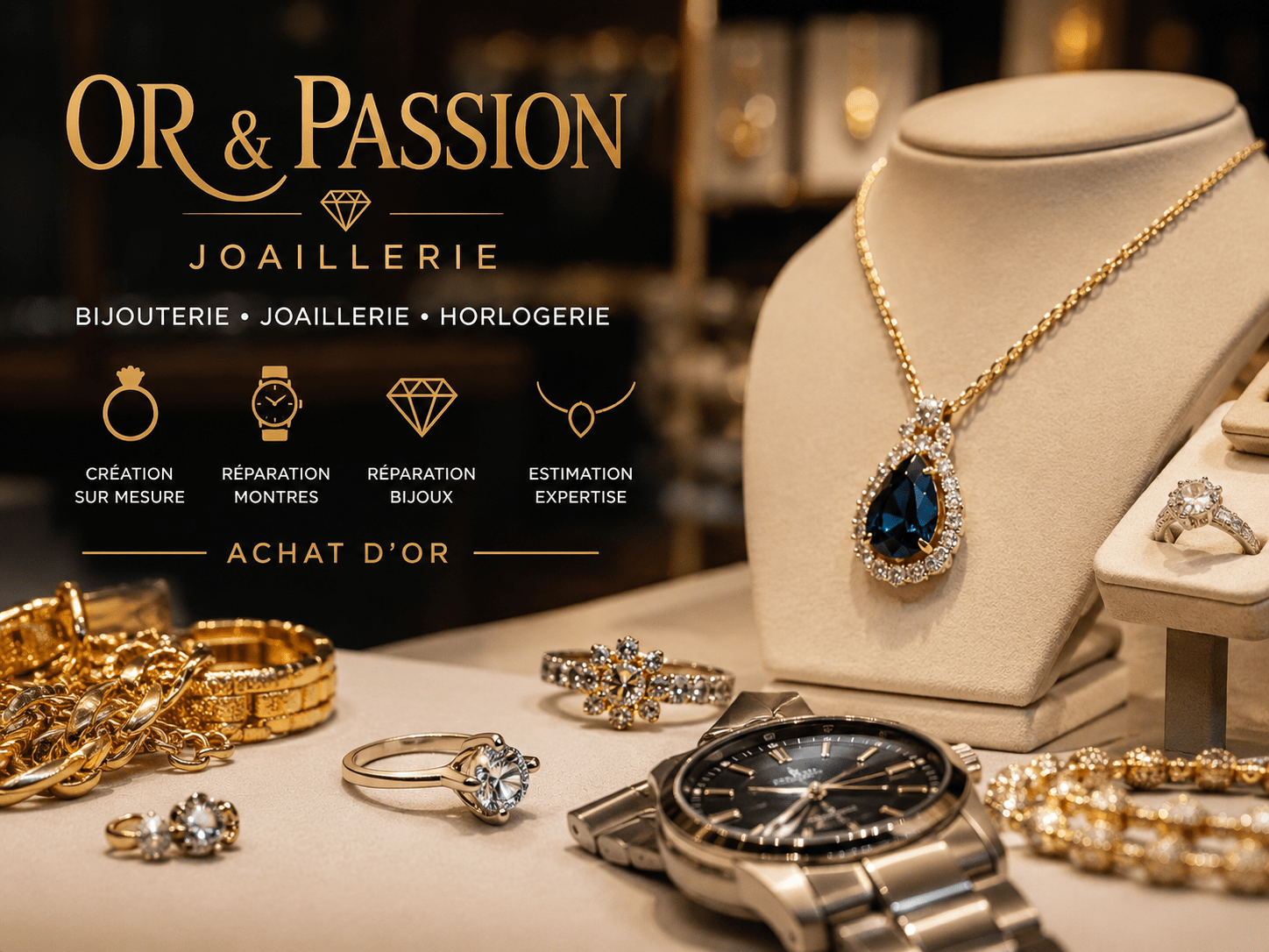 Or et Passion Joaillerie à Vitry-sur-Seine, spécialiste des bijoux précieux et créations sur mesure